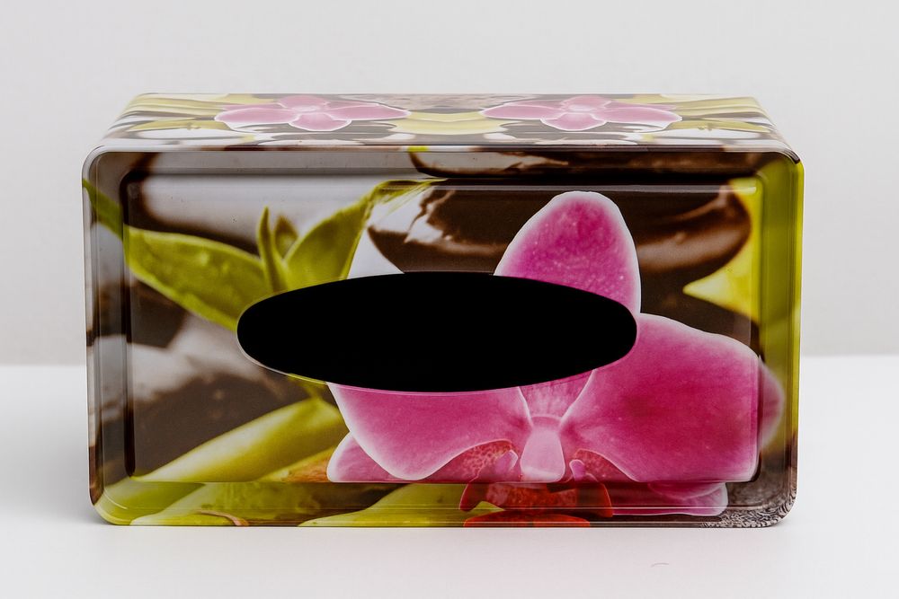 Pojemnik na chusteczki w kwiaty kolorowy tissue box home and you decor