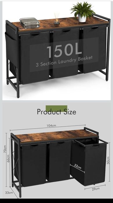 Tesstina kosz na pranie 150 l