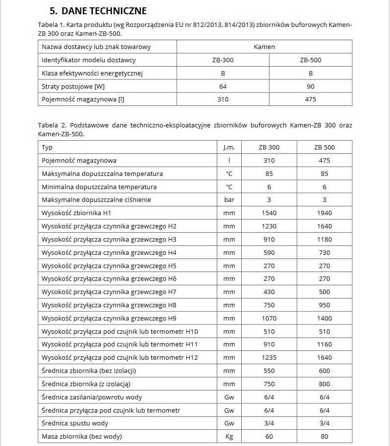 Bufor 200L KAMEN, ocieplony - dostępny od ręki - Promocja