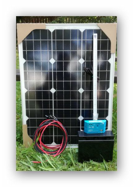 Zestaw Solarny Altana Domek Szałas Działka Bacówka ze światłem LED