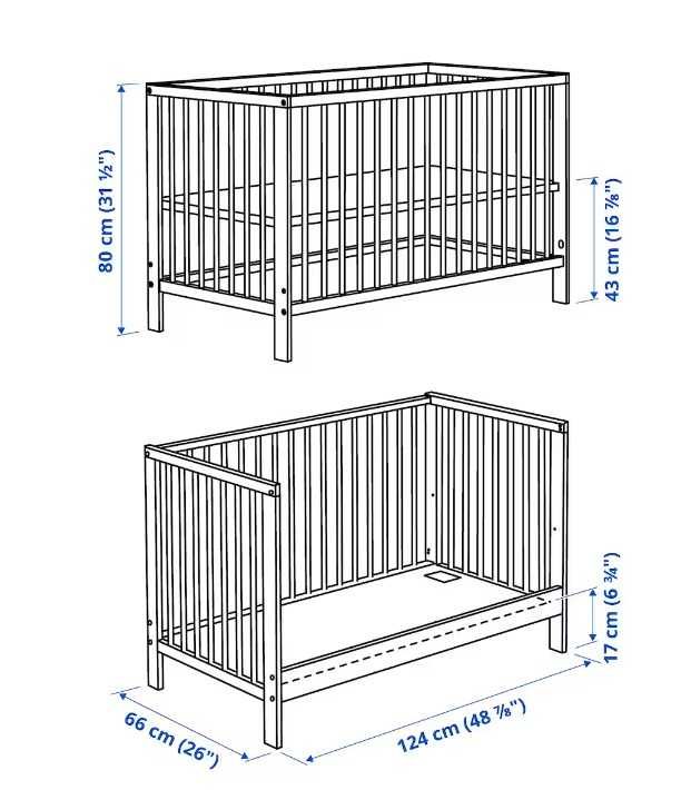 Łóżeczko niemowlęce + MATERAC (stan idealny)_Ikea_GULLIVER_60x120