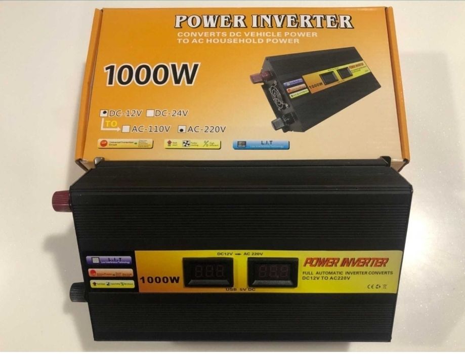 Перетворювач напруги з 12 на 220 вольт інвертор Bodasan 12V-220V AT100