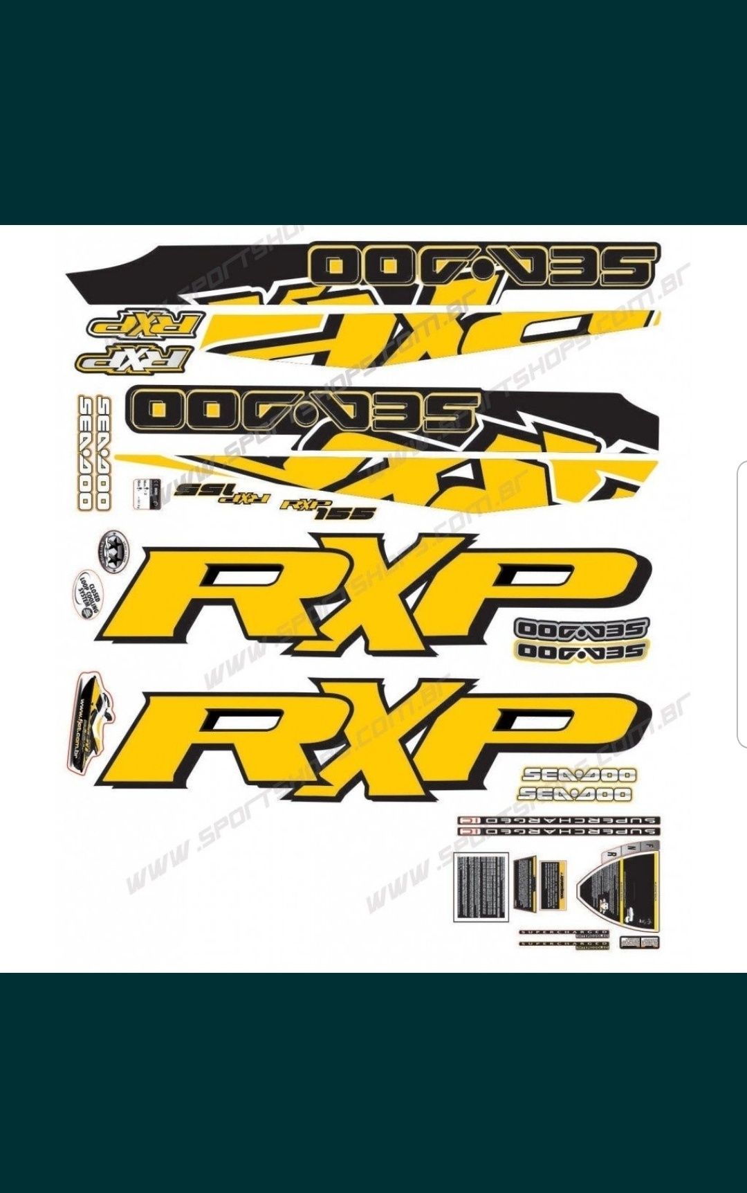 Naklejki skuter wodny Sea doo RXP 155 215 lub 255 MEGA JAKOŚĆ Seadoo