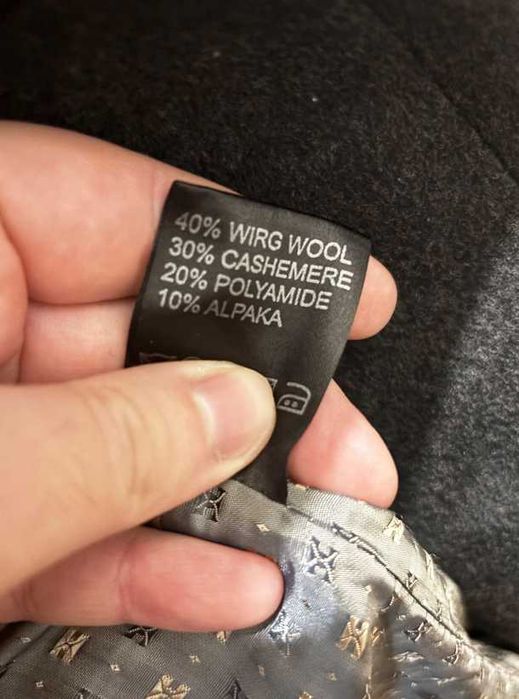 Пальто мужское Appart, серое, шерсть, длинное, осеннее, зимнее, 48