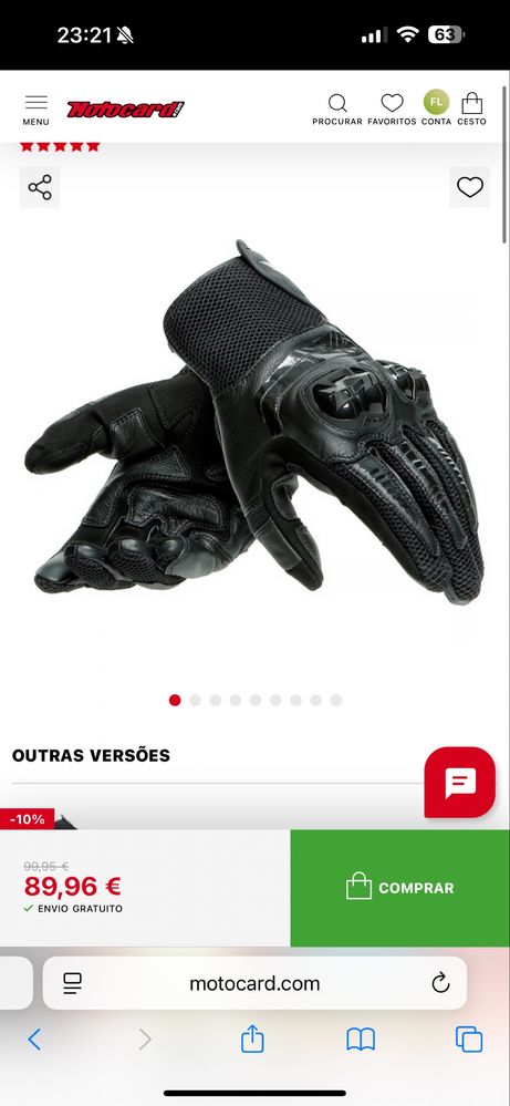 Luvas dainese mig 3 M
