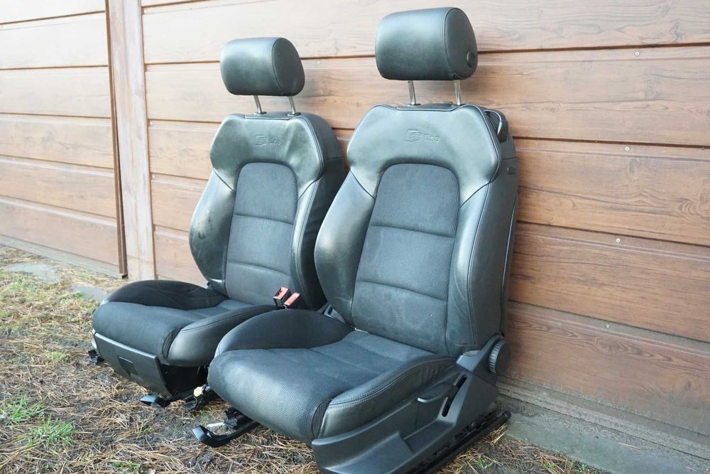 Audi a3 8p lift fotele skóra półskóra S-line kanapa boczki komplet 3D