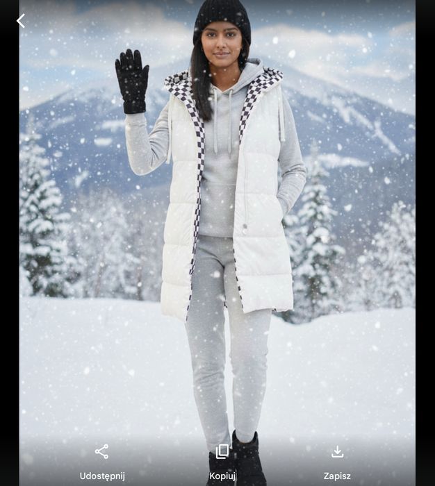 Dwustronna kamizelka bezrękawnik z kapturem