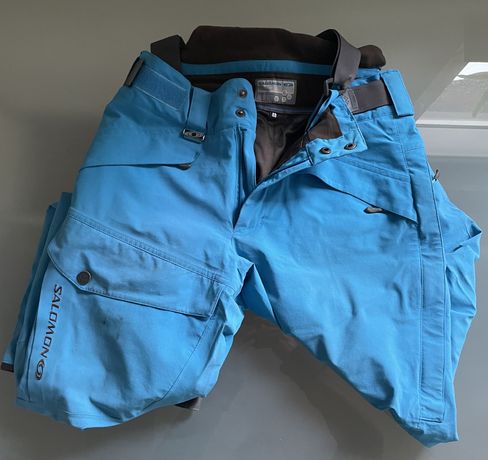 Spodnie narciarskie hardshell  Drytech Salomon, kolor niebieski.