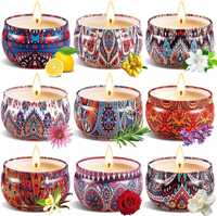 Zestaw świec zapachowych do aromaterapii 9szt + darmowa dostawa