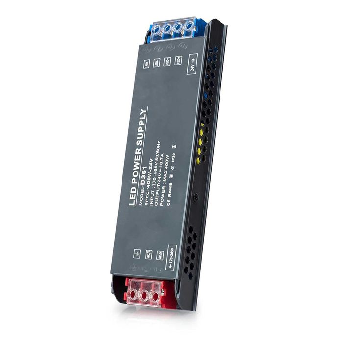 BRIMETI Transformator LED 24V 100W Zasilacza 16.6A Transformatora