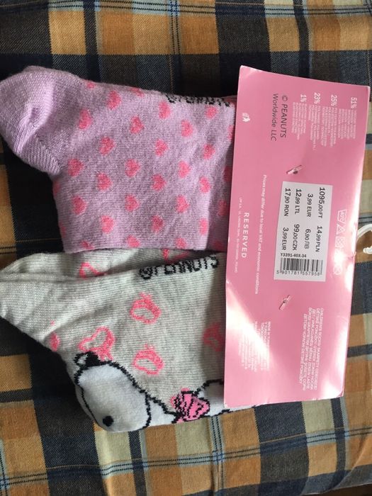 Skarpetki Snoopy dziewczęce