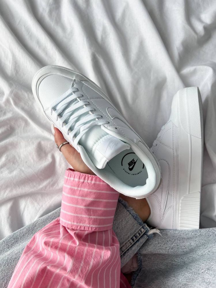 Nike Wmns Court Legacy Lift 'Triple White',найк,легаси фіт,нафк данк.