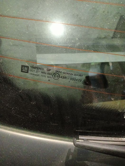 Szyba tylna opel corsa d