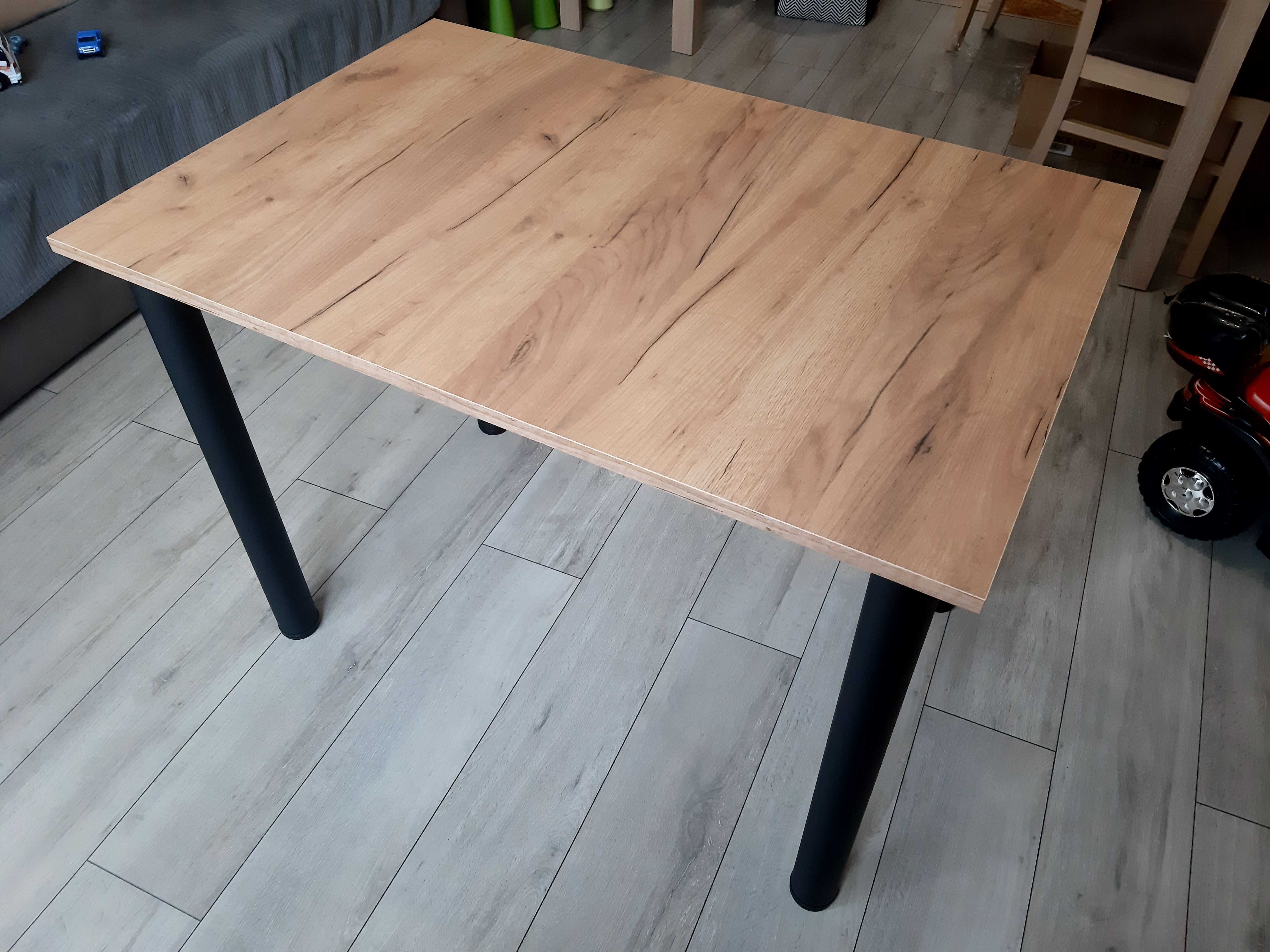 Biurko, Nowy stół 100 x 67,5 cm noga czarny pół mat