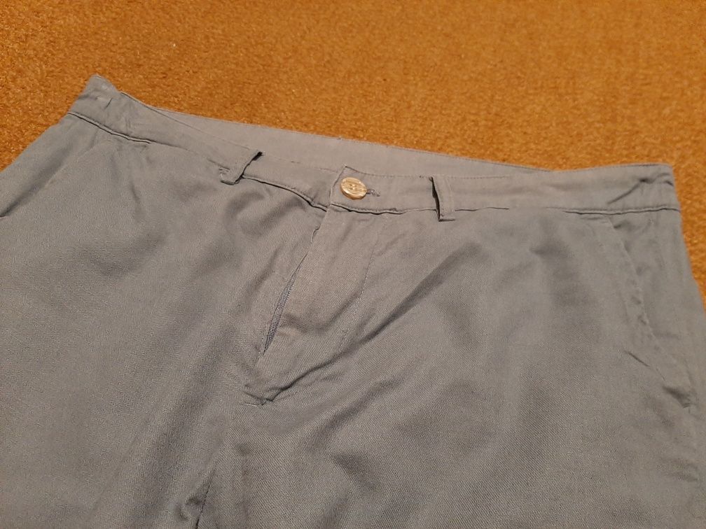 Eleganckie spodnie męskie letnie grafit reserved 31