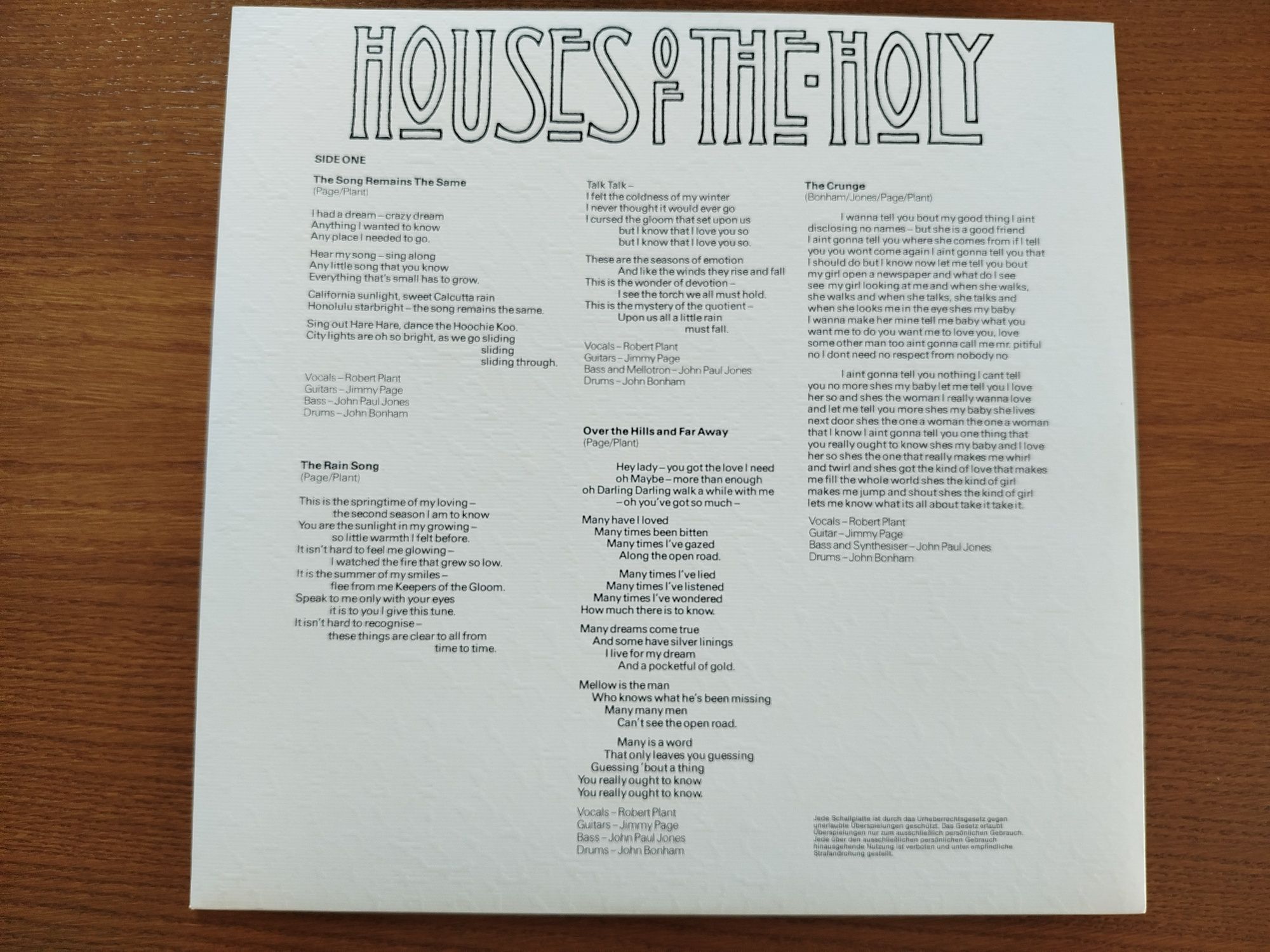 Led Zeppelin - Houses Of The Holy