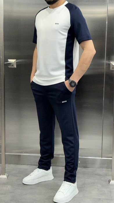 LACOSTE спортивный мужской костюм комлпект летний футболка шорты