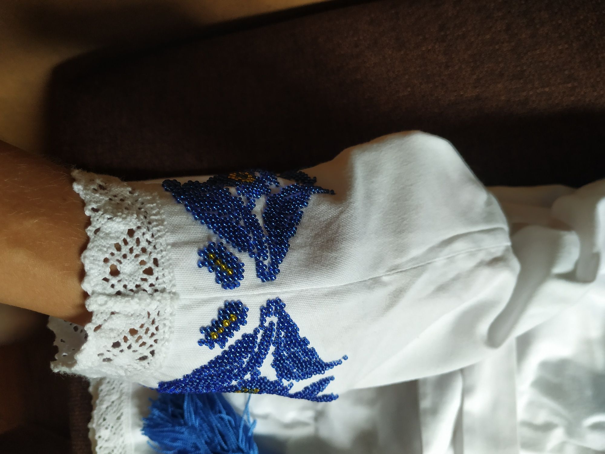 Сорочка вишита жіноча вишиванка бісером 42-44