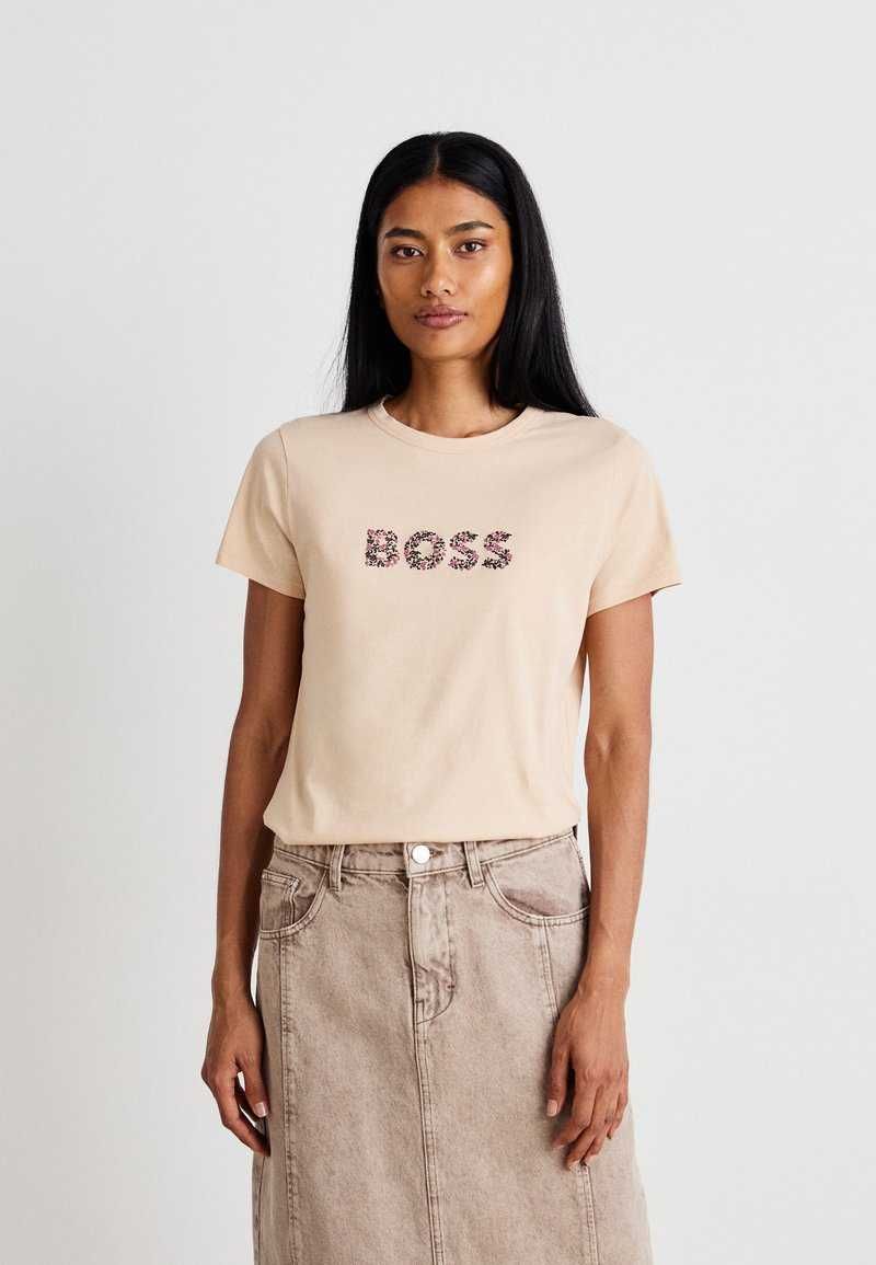 Nowa oryginalna boss koszulka damska s 36 łososiowa t-shirt orange