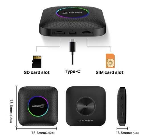CarlinKit BOX Ambient - Android адаптер для CarPlay 4/64-8/128