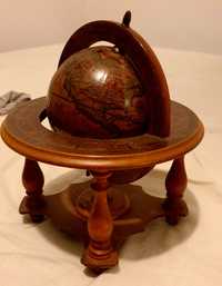 Globus drewniany włoski antyk