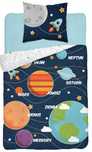 POŚCIEL dziecięca 160x200 PLANETY KOSMOS świecąca w nocy