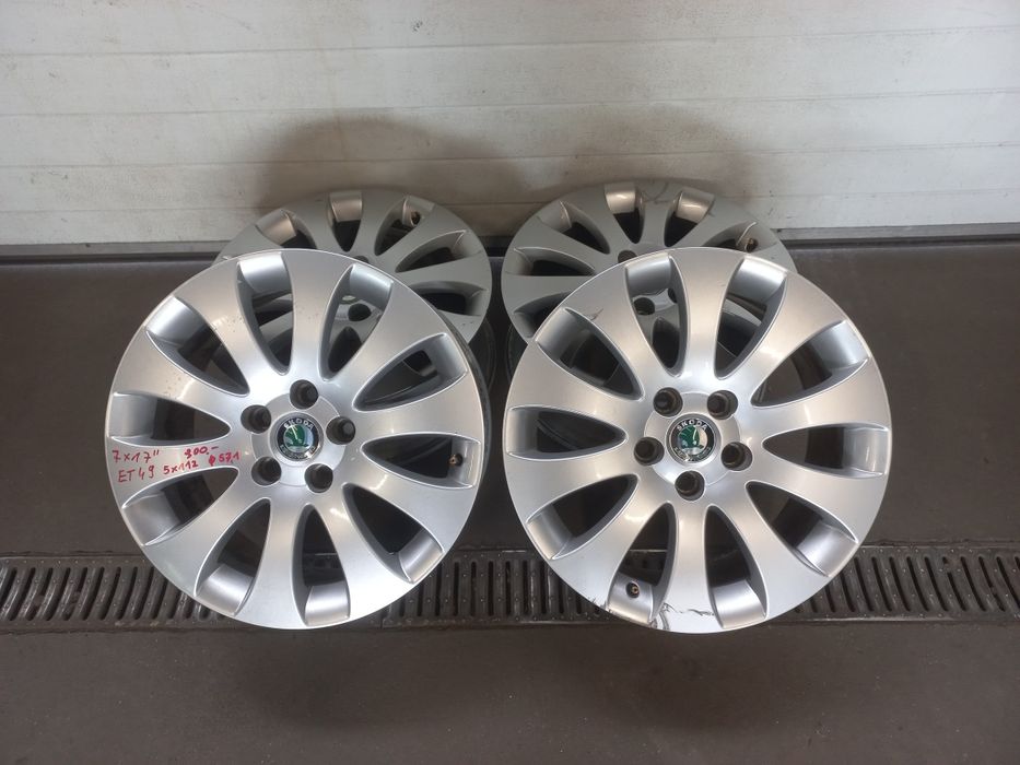 Oryginalne alufelgi Skoda 17" 5x112