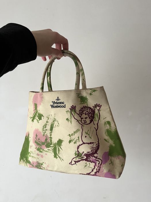 Сумка тоут bag tote бежева вівьєн вествуд Vivienne Westwood vintage