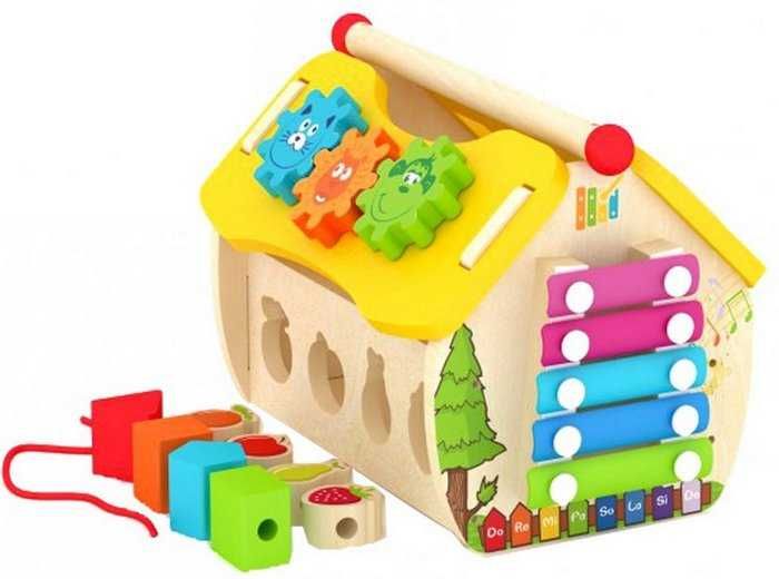 Drewniana zabawka Edukacyjna Domek Aktywizujący AC6622 Smily Play