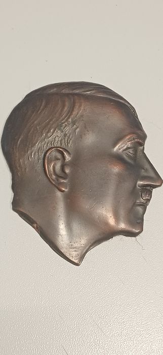 Vintage A. HITLER Plakieta 3D  brąz OKAZJA