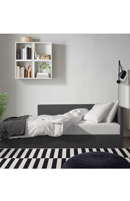 Leżanka oteren grafitowa ciemna ikea 90x200