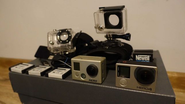 Mega zestaw Go pro 4 kamera sportowa plus druga w zestawie + akcesoria