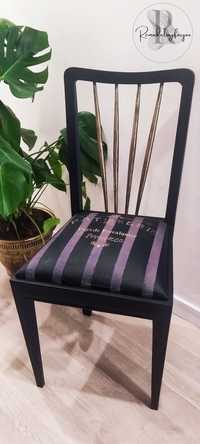 Cadeira Vintage preta e lilás