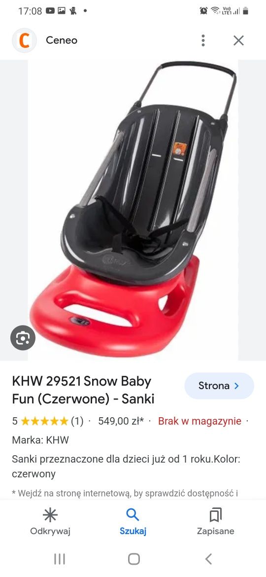 Sanki dla malucha snow baby funplus śpiworek