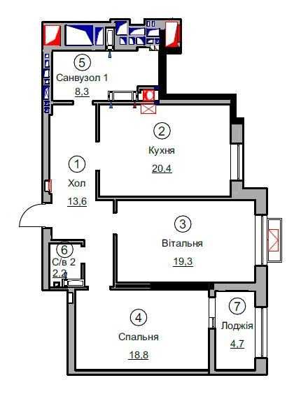 Продаж 2-кімнатної квартири, новобудова, ЖК Dynastia BC, Біла Церква