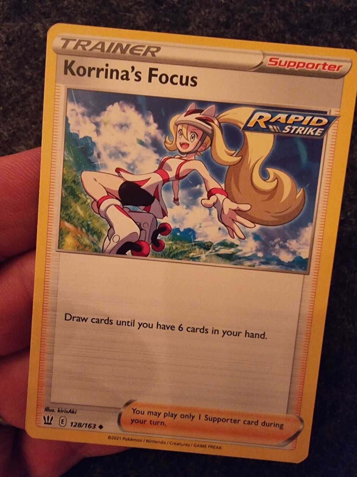 Korrina's Focus 128/163 Battle Styles Pokemon Uncommon Supporter Card