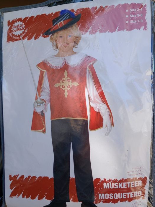 Fato de Carnaval MOSQUETEIRO para criança (NOVO)