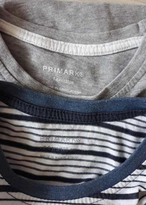 Primark bluzka kr.rękaw bawełna 122-128cm Zestaw 2szt.