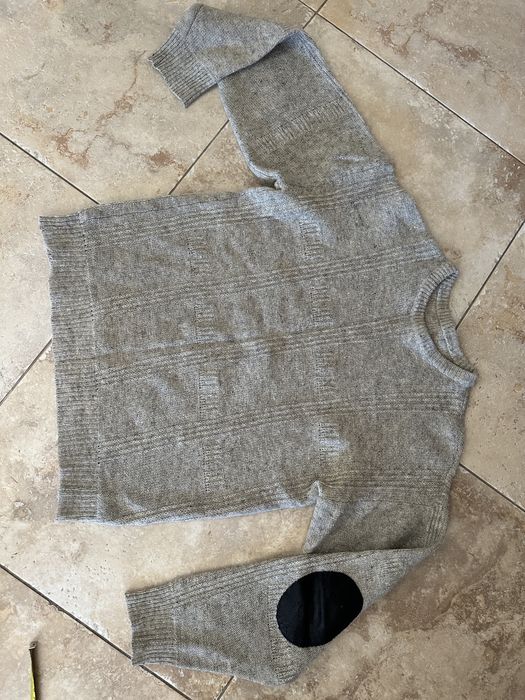 Sweter szary meski łaty M vintage