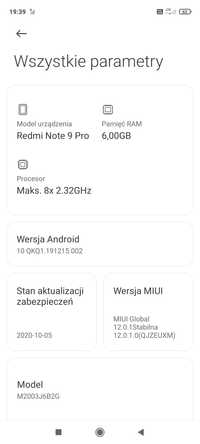 Telefon Komórkowy Redmi Note 9 pro