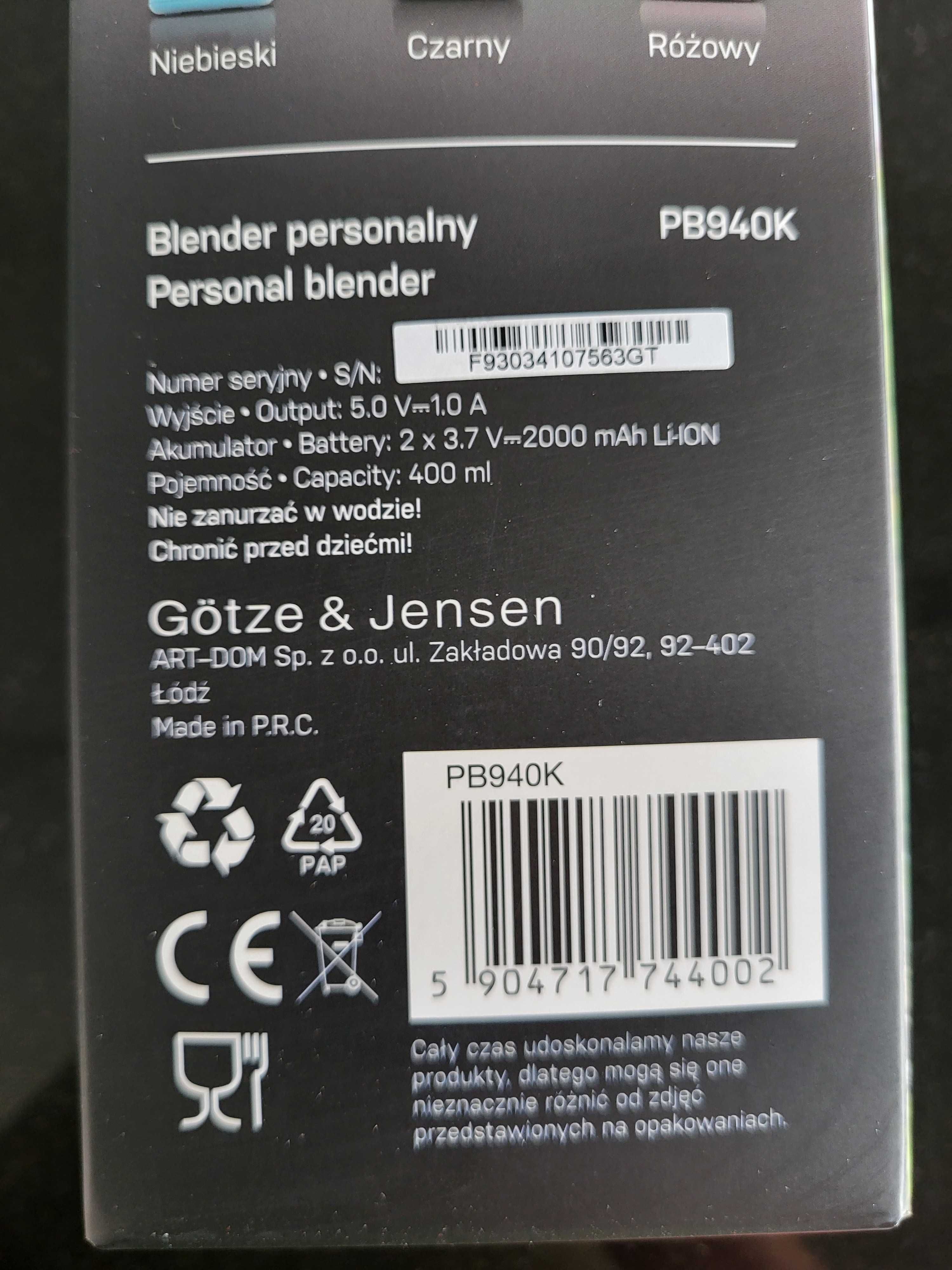 Blender bezprzewodowy Gotze&Jensen