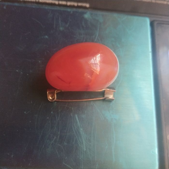 Брошь натуральний Сердолік