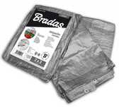 Plandeka 3x5 m BRADAS Gruba Srebrna Wzmacniana 120g UV++