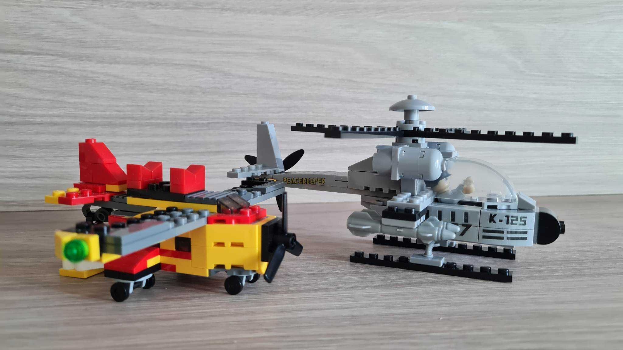 Сірий вертоліт та літак з серії Lego Creator 31029