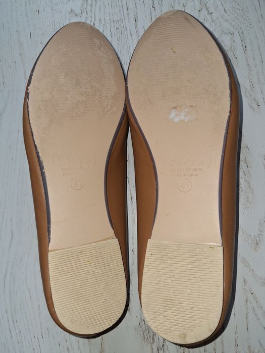 Балетки р.41 коричневі шкірзам