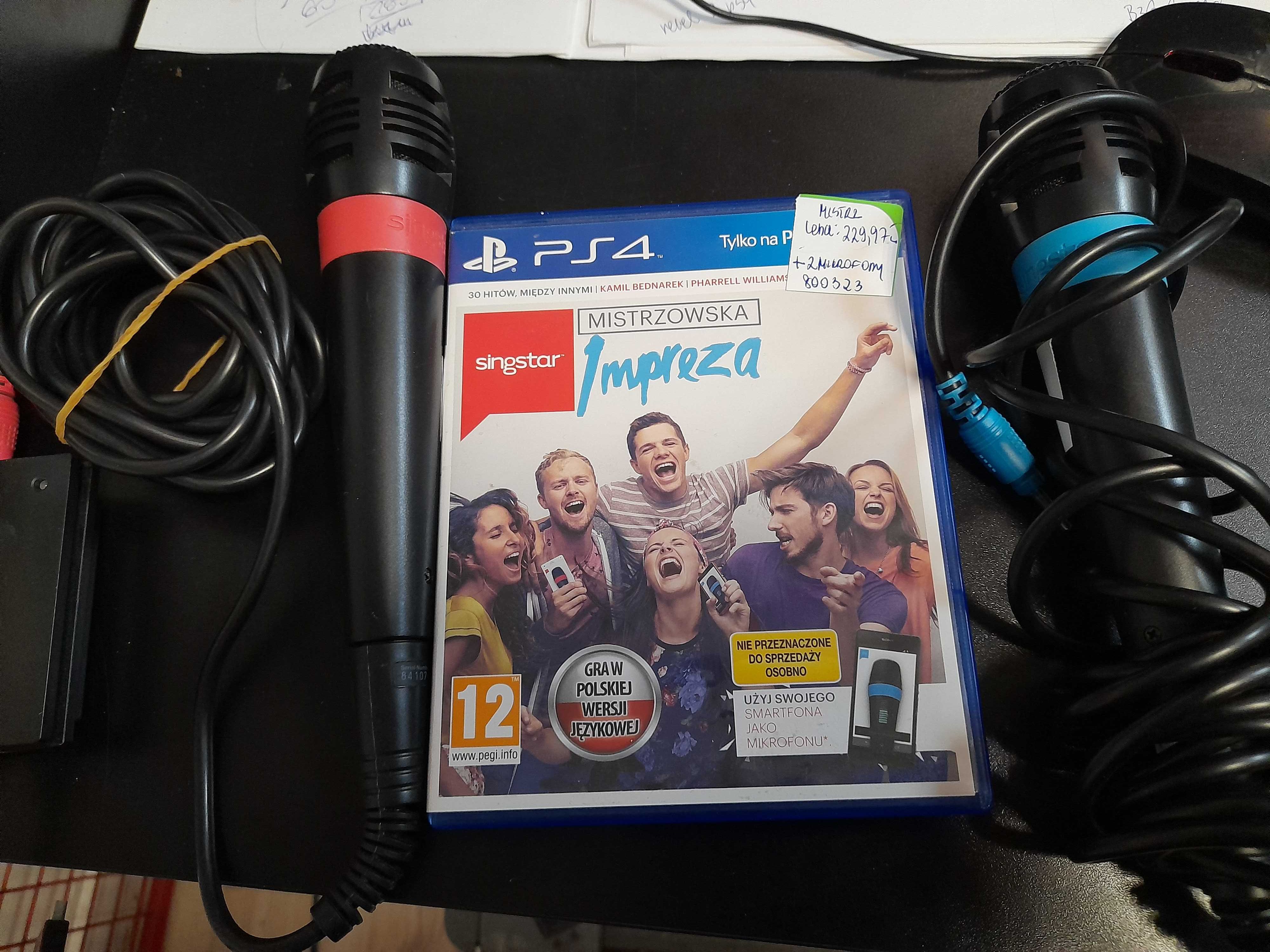 Singstar mistrzowska impreza ps4 + 2 mikrofony singstar, sklep Tychy