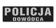 Emblemat POLICJA DOWÓDCA odblaskowy na rzepie 13 x 5 cm
