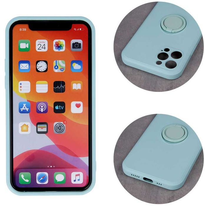 Plecki, Etui Finger Grip do Xiaomi Redmi 9A, 9AT, 9i jasnozielony
