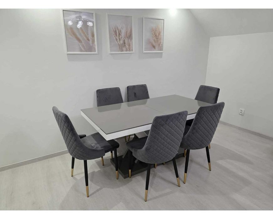 Stół rozkładany Xenon Lux 160–256 cm, STAN IDEALNY + GRATIS NOWY BLAT!