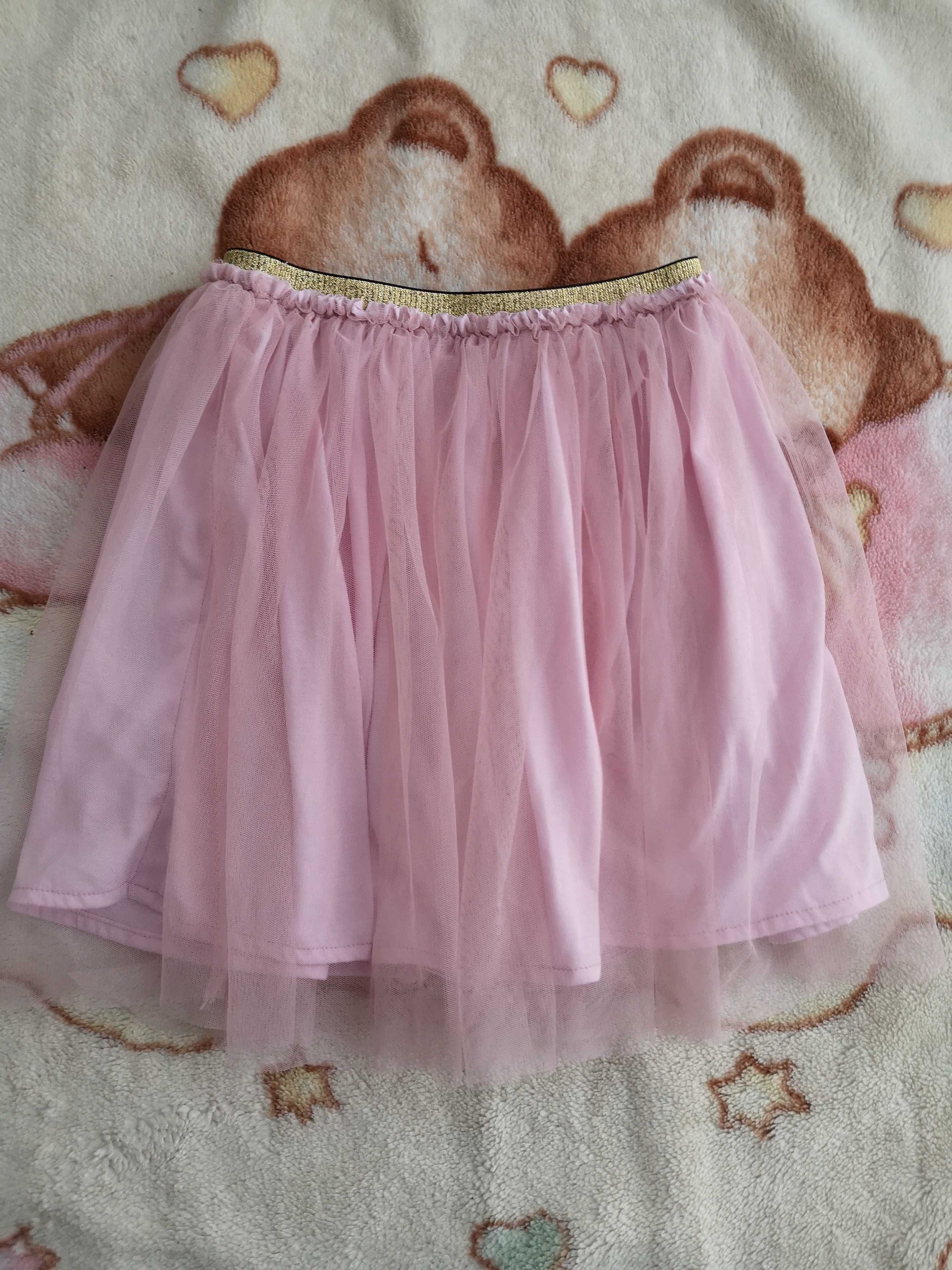 Różowa tiulowa elegancka spódnica Friends 134 jak nowa